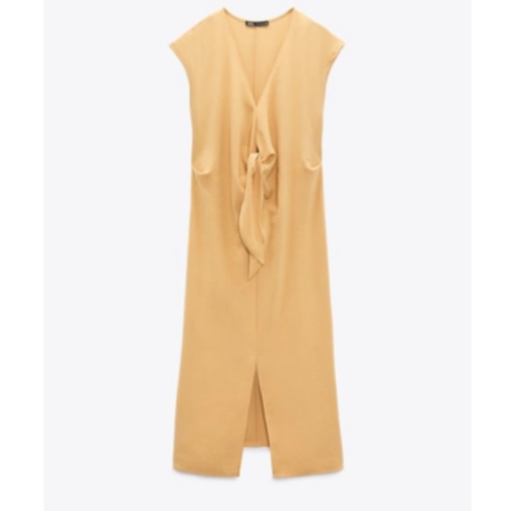 Zara knotted front midi dress
